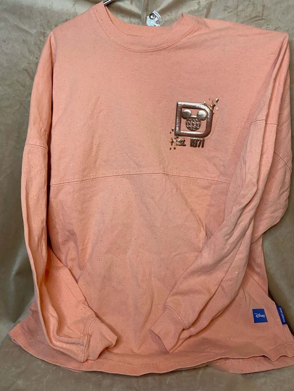 Walt Disney World Rose Gold Glitter Spirit Jersey Pullover XS
